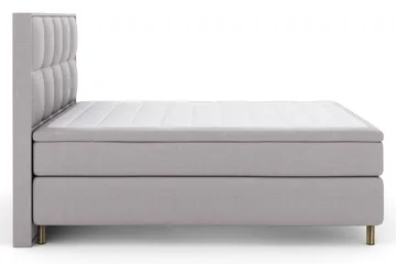 Rutete Sengegavl 160 cm - Lysegrå