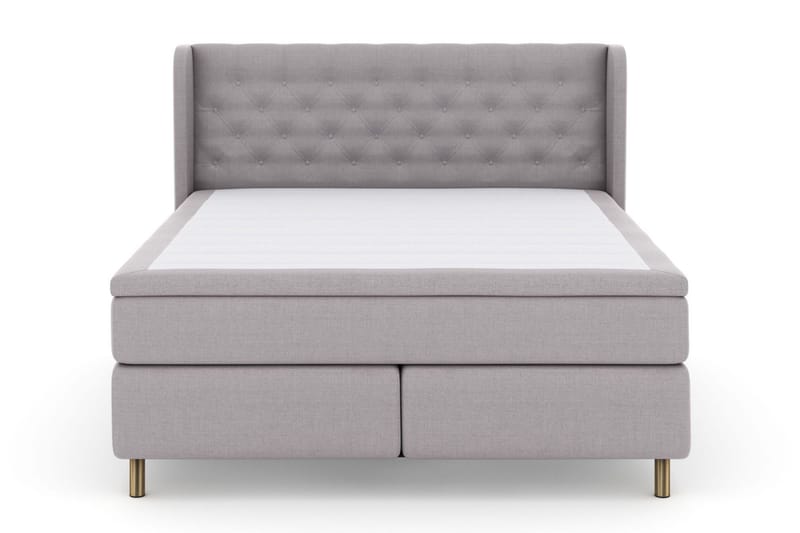 Select No 6 Komplett Sengepakke 160x200 Medium Watergel - Lysegrå/Kopperben - Møbler - Senger - Komplett sengepakke