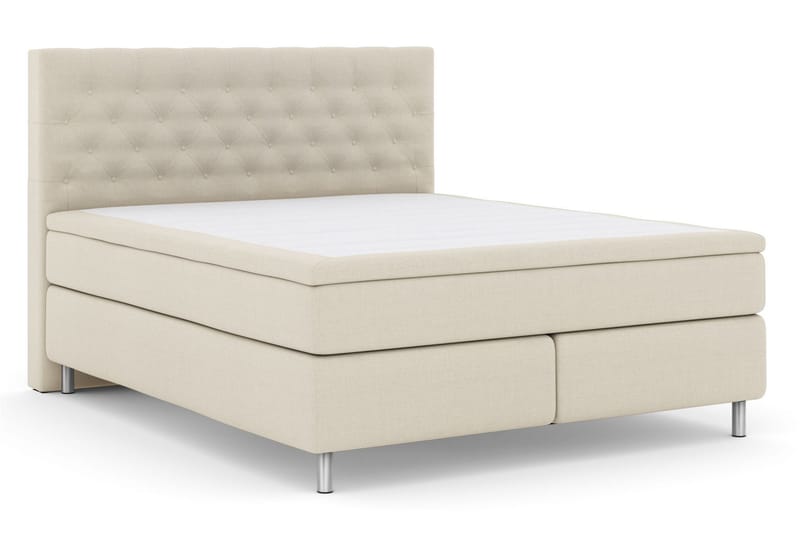 Select No 6 Komplett Sengepakke 180x200 Fast Watergel - Beige/Metallben - Møbler - Senger - Komplett sengepakke