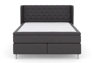 Select No 6 Komplett Sengepakke 180x200 Fast/Medium Watergel - Mørkegrå/Sølvben - Møbler - Senger - Komplett sengepakke