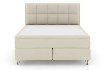 Select No 6 Komplett Sengepakke 210x210 Fast Lateks/Memory - Beige/V-formede Metallben - Møbler - Senger - Komplett sengepakke