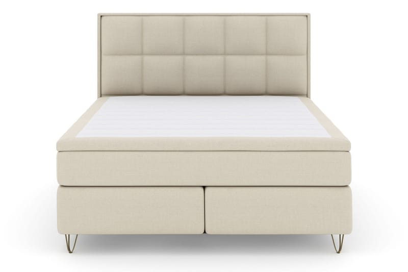 Select No 6 Komplett Sengepakke 210x210 Fast Lateks/Memory - Beige/V-formede Metallben - Møbler - Senger - Komplett sengepakke