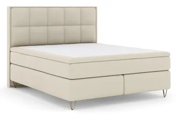 Select No 6 Komplett Sengepakke 210x210 Fast Lateks/Memory - Beige/V-formede Metallben - Møbler - Senger - Komplett sengepakke