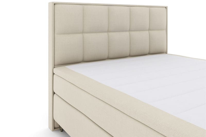 Select No 6 Komplett Sengepakke 210x210 Fast Lateks/Memory - Beige/V-formede Metallben - Møbler - Senger - Komplett sengepakke