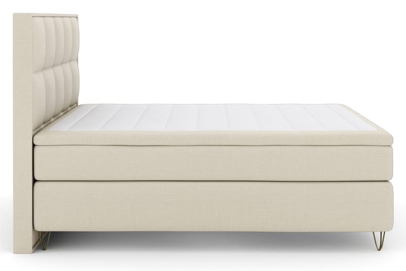Select No 6 Komplett Sengepakke 210x210 Fast Lateks/Memory - Beige/V-formede Metallben - Møbler - Senger - Komplett sengepakke