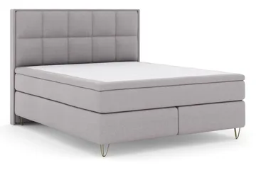 Select No 6 Komplett Sengepakke 210x210 Fast Lateks/Memory - Lysegrå/V-formede Metallben - Møbler - Senger - Komplett sengepakke