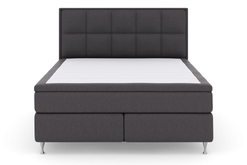 Select No 6 Komplett Sengepakke 210x210 F/M Memory/Pocket - Mørkegrå/Sølvben - Møbler - Senger - Komplett sengepakke