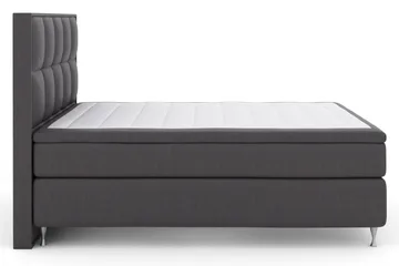 Select No 6 Komplett Sengepakke 210x210 F/M Memory/Pocket - Mørkegrå/Sølvben - Møbler - Senger - Komplett sengepakke