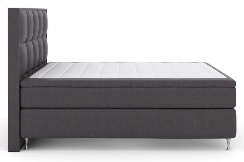Select No 6 Komplett Sengepakke 210x210 F/M Memory/Pocket - Mørkegrå/Sølvben - Møbler - Senger - Komplett sengepakke