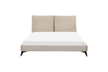 Seng med lamellramme Melle - Taupe/Manchesterstoff, Taupe/cordfløyel, 160x200 cm - Møbler - Senger - Sengeramme & sengestamme