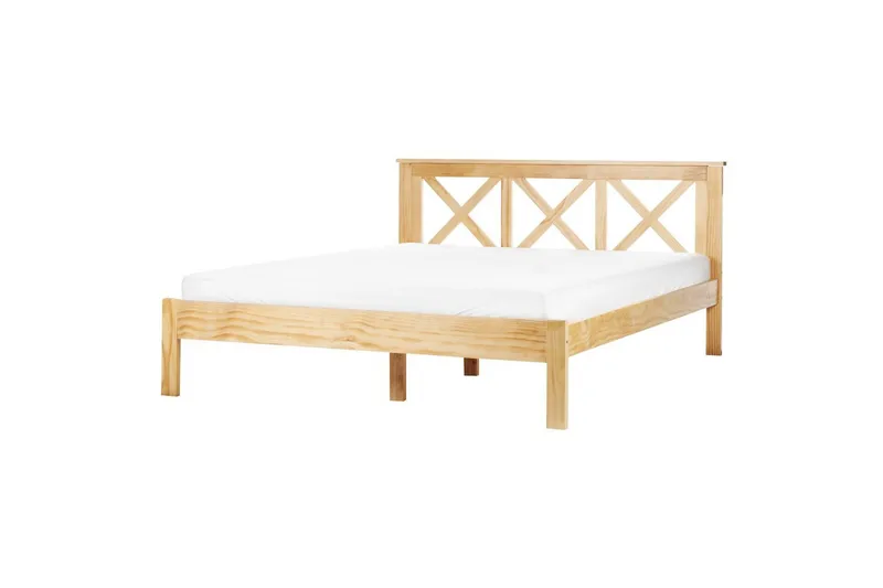 Seng med lamellramme Tannay, Lyst tre, 160x200 cm