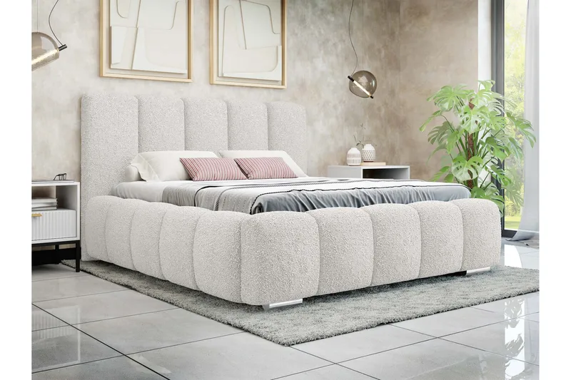Gioia Oppbevaringsseng 160x200 cm - Beige - Møbler - Senger - Sengeramme & sengestamme
