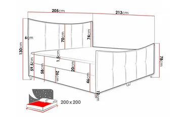 Boisdale Sengeramme 200x200 cm - Møbler - Senger - Sengeramme & sengestamme