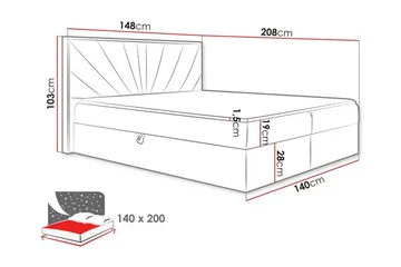 Oberting Sengeramme 140x200 cm - Møbler - Senger - Sengeramme & sengestamme