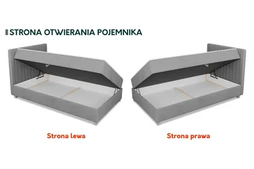 Veyran Sengepakke Kontinentalseng med Oppbevaring 120x200 cm - Grå - Møbler - Senger - Komplett sengepakke