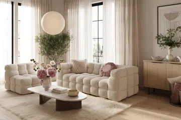Elise 3-seters Sofa - Beige - Møbler - Sofaer - Sofa 3 seter