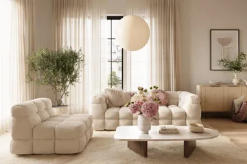 Elise 3-seters Sofa - Beige - Møbler - Sofaer - Sofa 3 seter