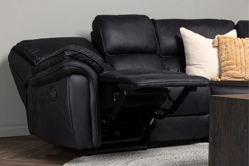Saranda Reclinersofa - Svart - Møbler - Sofaer - Hjørnesofa