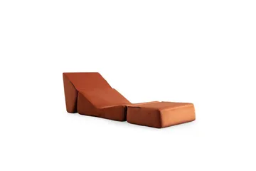 1-seters Sovesofa Dorielton Konvertibel Appelsin - Appelsin - Møbler - Sofaer - Sovesofaer
