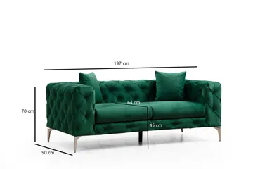 Beachport Sofa 2-seters - Grønn - Møbler - Sofaer - 2 seter sofa