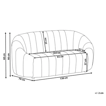 2-seters sofa Malung - Off-White - Møbler - Sofaer - Fløyel sofaer