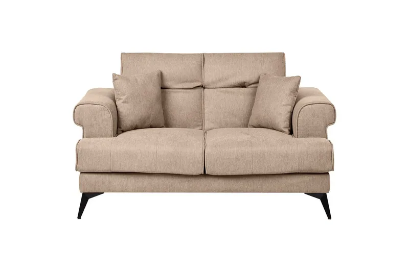 2-sitssoffa Beliani Skive Beige Brown, Brun
