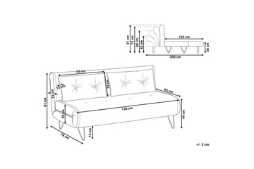 2-sitssoffa Vestfold Grey||Black - Møbler - Sofaer - Sovesofaer