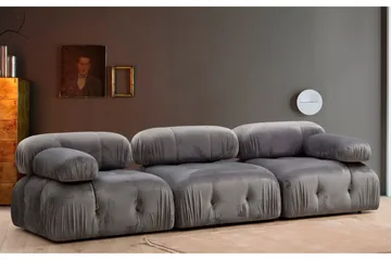 Belgin Boblende Sofa 3-seter - Grå - Møbler - Sofaer - Modulsofaer - Komplett modulsofa
