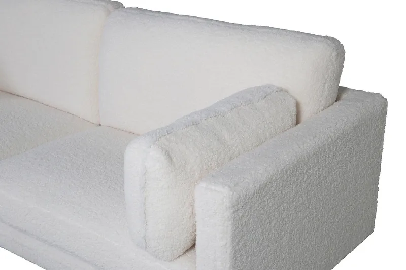 Boom 3-seter Sofa Teddystoff - Hvit - Møbler - Sofaer - Sofa 3 seter
