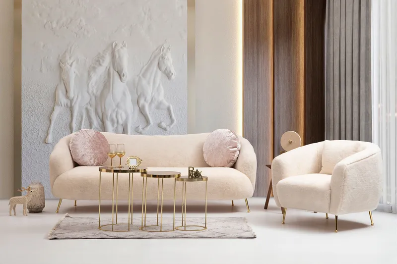 Caraquet Sofa 3-seters - Beige - Møbler - Sofaer - Sofa 3 seter