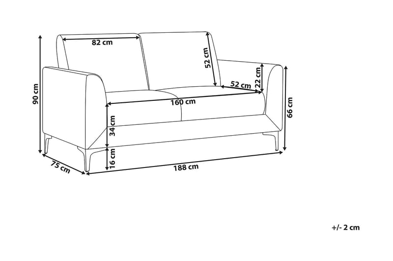 Fenes Sofa 3-seter - Grønn - Møbler - Sofaer - Sofa 3 seter