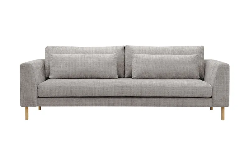 Florenz 3-seters Sofa i Chenille - Lysegrå - Møbler - Sofaer - Sofa 3 seter