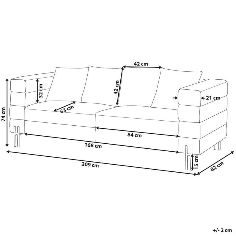 3-seters sofa Granna - Brun - Møbler - Sofaer - Skinnsofaer
