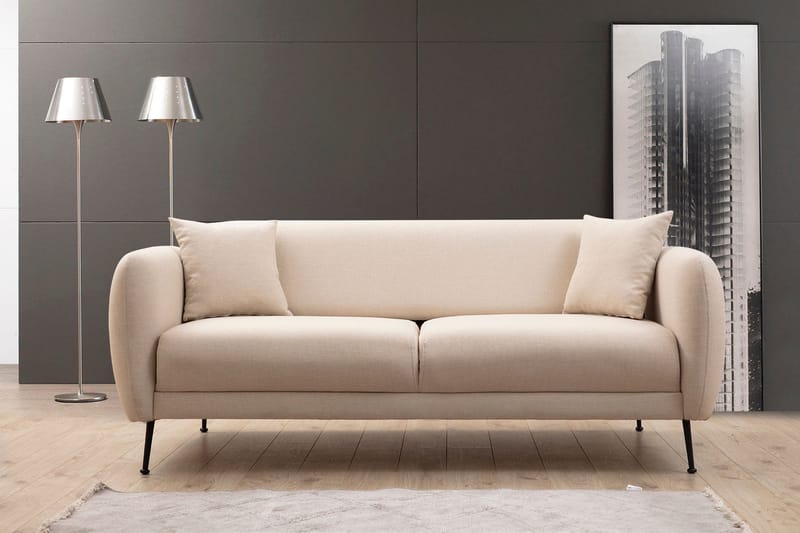 Longbush Sofa 3-seters - Beige - Møbler - Sofaer - Sofa 3 seter