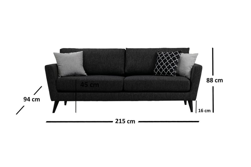 Mangia 3-Seter Sofa - Grå - Møbler - Sofaer - Sovesofaer - 3 seters sovesofa