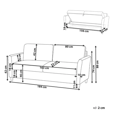 3-seters sofa Mare - Beige - Møbler - Sofaer - Sofa 3 seter