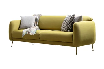 Panchenko 3-Seter Sofa - Gul - Møbler - Sofaer - Sovesofaer - 3 seters sovesofa
