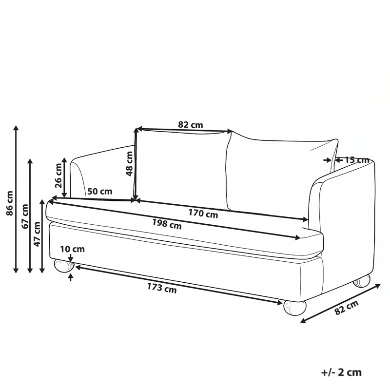 3-seters sofa Rattvik - Beige - Møbler - Sofaer - Sofa 3 seter