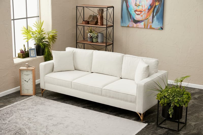 Retzow Sofa 3-seter - Beige - Møbler - Sofaer - Sofa 3 seter