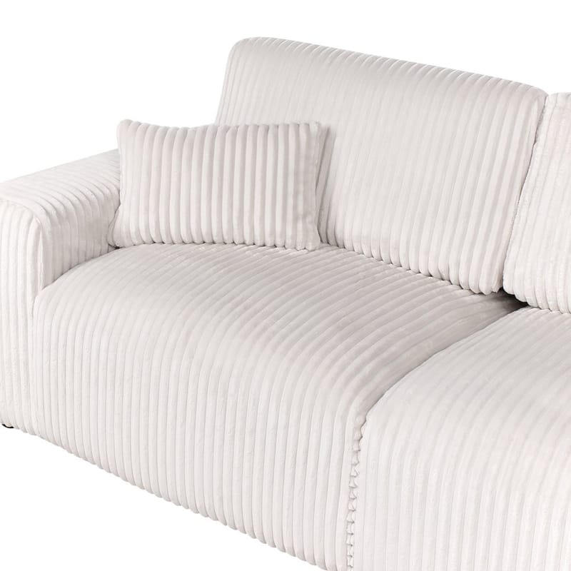 3-seters sofa Sandora - Hvit, Svart - Møbler - Sofaer - Sofa 3 seter