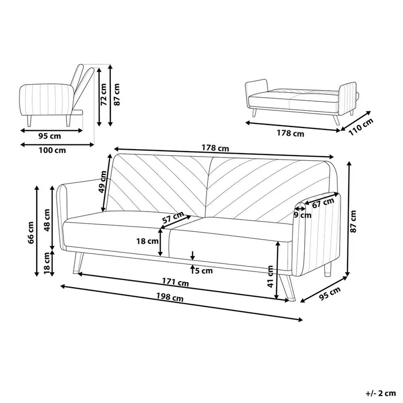 3-seters sofa Senja - Møbler - Sofaer - Sovesofaer