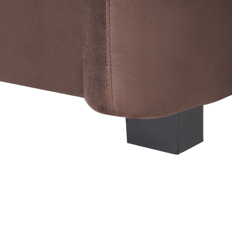 3-seters sofa Veltada - Mørkebrun - Møbler - Sofaer - Fløyel sofaer