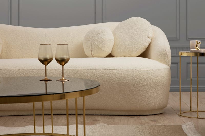 Yarrawonga Sofa 3-seters - Beige|Bouclé - Møbler - Sofaer - Sofa 3 seter