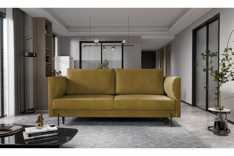 Zerlo 3-seters Sofa, Gul
