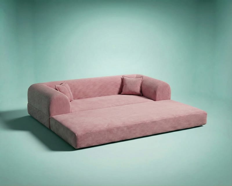 3-seters sovesofa Atelier Del Sofa Legom Eco (190 x 90 x 25 cm) Rosa - Møbler - Sofaer - Sovesofaer