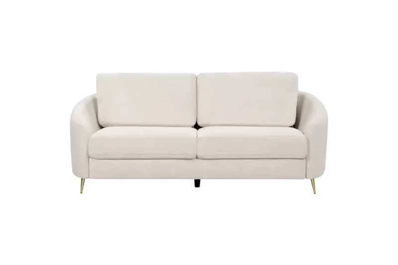 3-sitssoffa Beliani Trosa Beige, guld Beige||GOLD