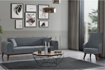 Akio 4-seters Sovesofa - Lysegrå - Møbler - Sofaer - Sovesofaer