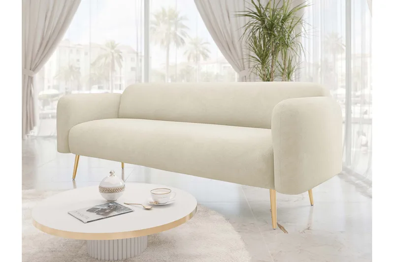 Alros Soffa 3-seter - Beige - Møbler - Sofaer - Fløyel sofaer
