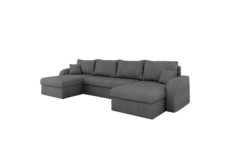 Alvared Sofa Dobbeldivan 4-seter, Mørk grå