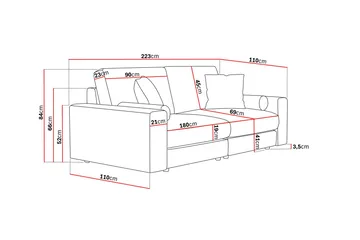 Arken Lyx 3-seter Dyp Sofa i Manchester - Brun - Møbler - Sofaer - Sofa 3 seter